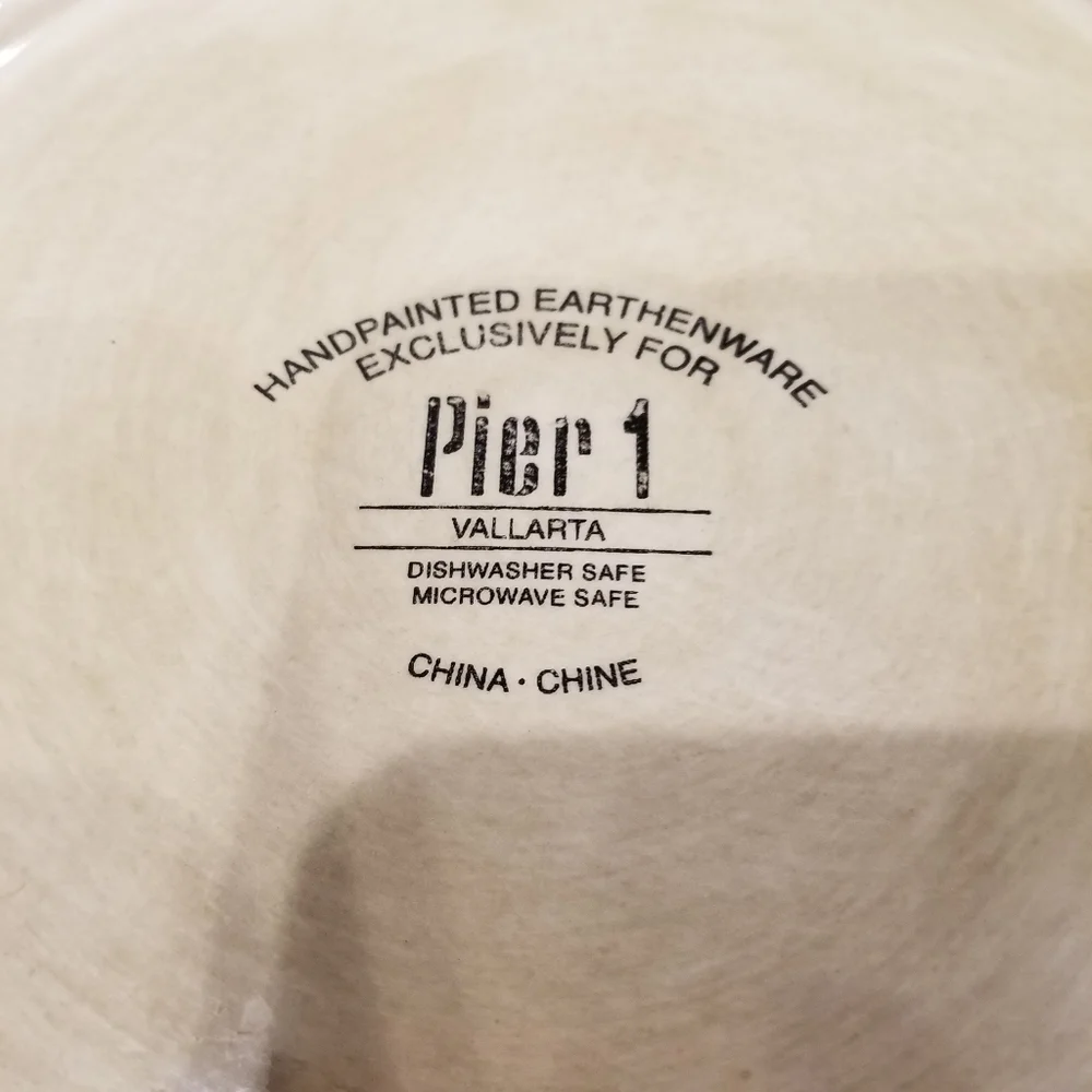 NWOT Pier 1 Handpainted Vallarta Earthenware Serving Platter Chop Plate*